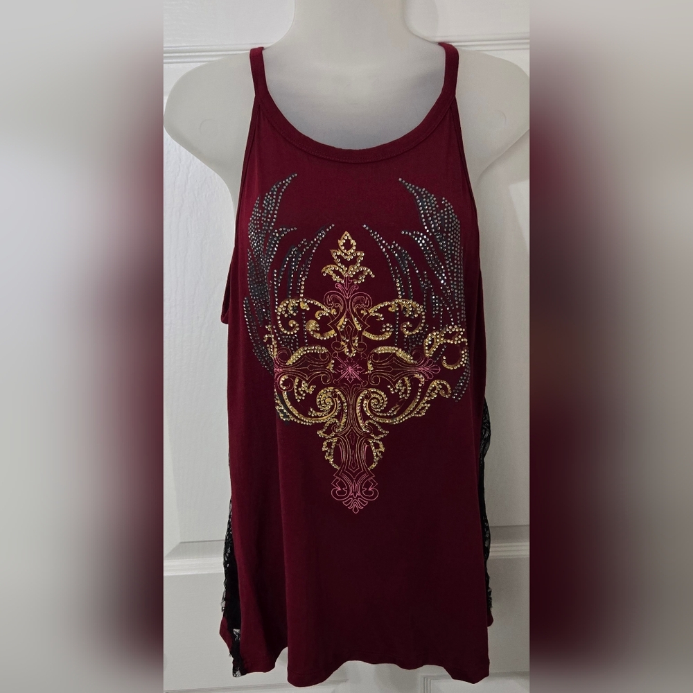 Ego Usa Designs Ladies Tank Top Sz L Euc